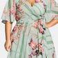 City Chic Women's Sierra Maxi Wrap Dress Size Green Size X-Small / 14