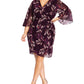 City Chic Women's Plus Floral Faux Wrap Dress Purple Size 14W