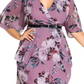 City Chic Women's Rosewood Floral Print Dress Purple Size M/18