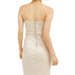 City Studios Juniors' Strapless Wrap-Skirt Dress Gold Size 1