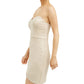 City Studios Juniors' Strapless Wrap-Skirt Dress Gold Size 1