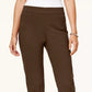 Alfred Women's Dunner Classics Allure Pull-On Slim-Leg Pants Brown Size 14 S
