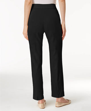 Alfred Dunner Women's Classics Allure Pull On Slim Leg Pants Navy