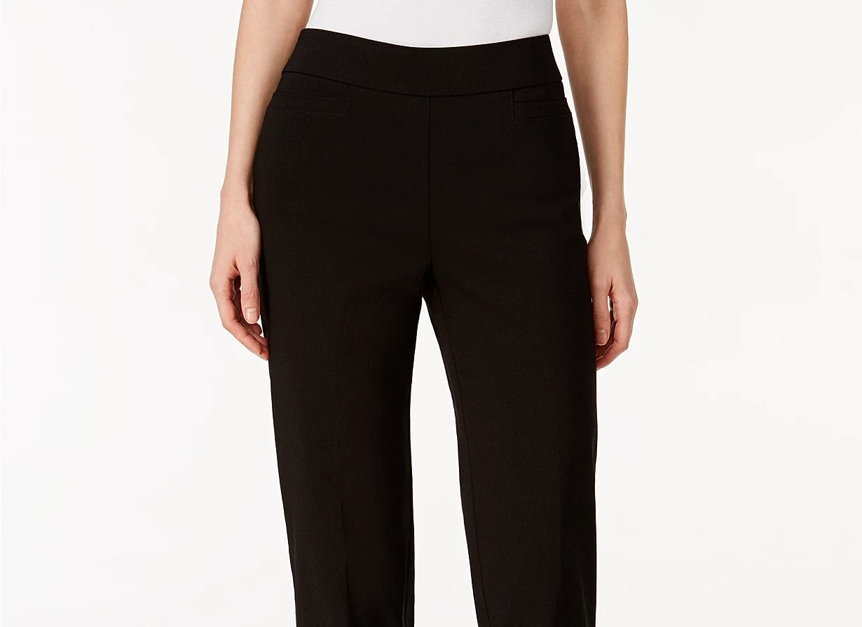 Alfred Dunner Women's Classics Allure Pull On Slim Leg Pants Navy