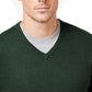 Alfani Men's V-Neck Sweater Dark Green Size Large