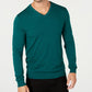 Alfani Men's V-Neck Sweater Dark Green Size Medium