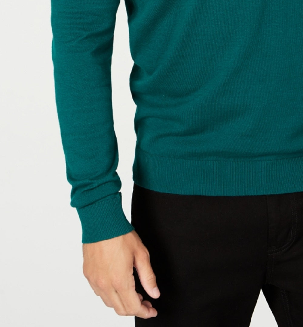 Alfani Men's V-Neck Sweater Dark Green Size Medium