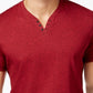 Alfani Men's Stretch Solid Henley T-Shirt Red Size X-Large