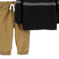 Carter's Baby Boys 2-Pc. Knit Sweater & Corduroy Pants Set Black Size New Born