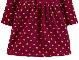 Carter's Baby Girl's Heart Print Fleece Dress Red Size 3 Months