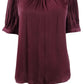 Current Air Women's Shirred Blouse Purple Size Medium