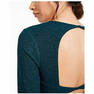 City Studio Juniors' Open-Back Glitter Dress   Green Size 3