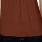 Style & Co Women's Pleated-Neck Flutter-Sleeve Top Brown Size Medium