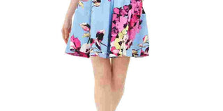 Taylor Women's Floral Scuba Fit & Flare Dress Navy Size Medium Regular