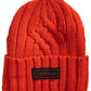 Calvin Klein Men's Crossroad Cable Knit Hat Orange Size Regular