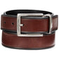 Perry Ellis Men's Portfolio Beveled Edge Reversible Casual Belt Brown Size 32