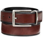 Perry Ellis Men's Beveled Edge Reversible Casual Belt Brown Size 32