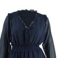 City Chic Women's Plus Size Ruffled Peplum-Hem Top Dark Blue Size 24W