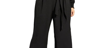 City Chic Women's Trendy Synthesis Jumpsuit Black Size 18W