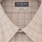 Van Heusen Men's Flex Classic Regular Fit Stretch Wrinkle Free Check Dress Shirt Beige Size 16.5x36-37