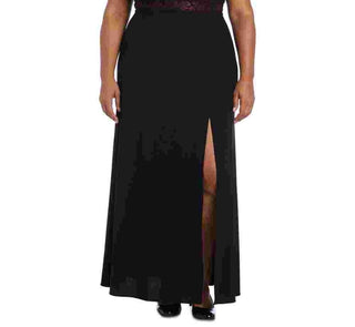 Nightway Women's Plus Size Off-The-Shoulder Gown Purple Size 16W