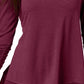 Style & Co Women's Chiffon Hem Top Purple Size Medium