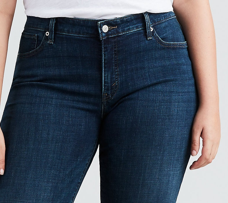 Levi's Women's Trendy Plus Size 415 Classic Bootcut Jeans Dark Blue Size 24W
