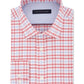 Tommy Hilfiger Men's Fitted Performance Stretch Blue Check Dress Shirt Red Size 34-35