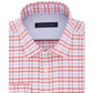 Tommy Hilfiger Men's Fitted Performance Stretch Blue Check Dress Shirt Red Size 34-35