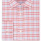 Tommy Hilfiger Men's Fitted Performance Stretch Blue Check Dress Shirt Red Size 34-35