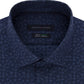 Tommy Hilfiger Men's Slim-Fit Non-Iron Thflex Performance Stretch Floral-Print Supima Cotton Dress Shirt Blue Size 15.5X34-35