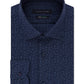 Tommy Hilfiger Men's Slim Fit Non Iron THFlex Performance Stretch Floral Print Supima Cotton Dress Shirt Blue Size 15.5X34-35