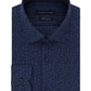 Tommy Hilfiger Men's Slim Fit Non Iron Thflex Performance Stretch Floral Print Supima Cotton Dress Shirt Blue Size 17.5X32X33
