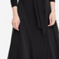 Ralph Lauren Women's Black Sheer Zippered 3/4 Sleeve Jewel Neck Midi Fit Flare Black Size 18