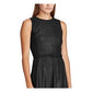 Ralph Lauren Women's Black Sleeveless Jewel Neck Below The Knee Fit Flare Evening All Black Size 0
