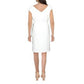 Ralph Lauren Women's Cleonie V Neck Side Tie Sheath Dress Natural Size 10