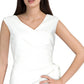 Ralph Lauren Women's Cleonie V Neck Side Tie Sheath Dress Natural Size 10