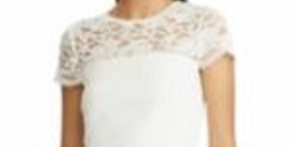 Ralph Lauren Women's Lace Zippered Solid Cap Sleeve Illusion Neckline Above The Knee Fit + Flare Wear To Work Dress Navy Size 4 Petite