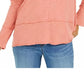 Style & Co Women's Cotton High-Low Top Dark Orange Size Medium