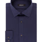 DKNY Men's Slim-Fit Stretch Solid Dress Shirt Navy Size 34-35