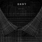 DKNY Men's Plaid Collared Work Dress Shirt Grey Size 15X32X33