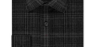 DKNY Men's Plaid Collared Work Dress Shirt Grey Size 15X32X33