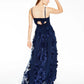Trixxi Juniors' Flower-Petals Gown Navy Size 15
