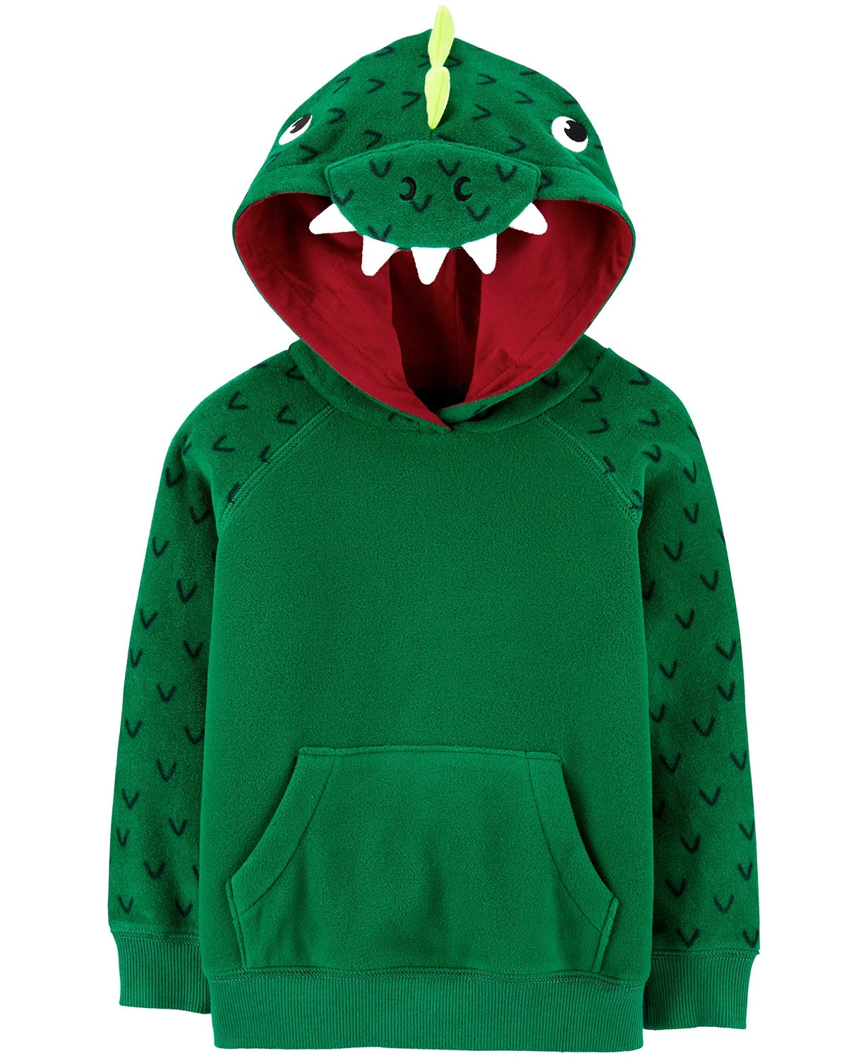 Carter's Toddler Boys Fleece Dragon Hoodie Green Size 2T