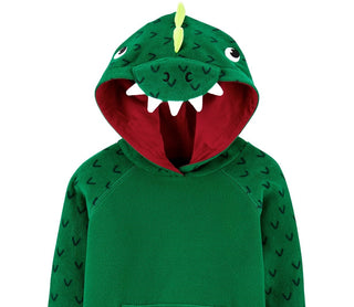 Carter's Toddler Boys Fleece Dragon Hoodie Green Size 2T