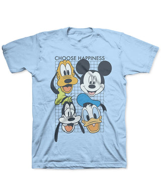 Disney Toddler Boys Choose Happiness T-Shirt Blue Size 4
