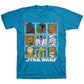 Star Wars Little Boys Squares T-Shirt Turq/Aqua Size 4