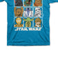 Star Wars Little Boys Squares T-Shirt Turq/Aqua Size 4