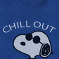 Hybrid Men's Snoopy Chill Out Graphic Short Sleeves T-Shirt Blue Size Medium