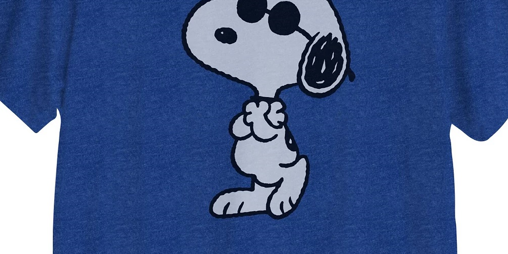 Hybrid Men's Snoopy Chill Out Graphic Short Sleeves T-Shirt Blue Size Medium